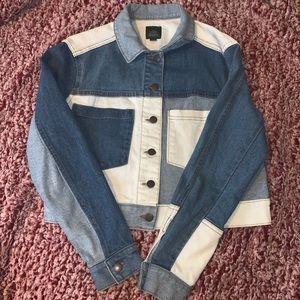 Color blocked Denim Jean Jacket